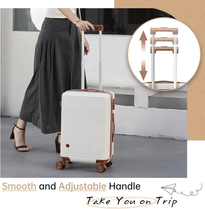 Hulsin 20” Carry on Luggage with Spinner Wheels,22x14x9 Airline Approved | Small Hardside Carry-on Suitcase with TSA Lock,Hard Shell Suitcase,Hard Case for Business Travel,Weekend, Vacation, Holiday