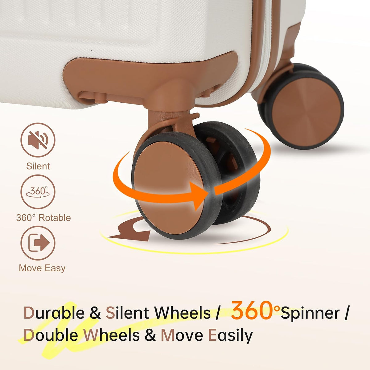 Hulsin 20” Carry on Luggage with Spinner Wheels,22x14x9 Airline Approved | Small Hardside Carry-on Suitcase with TSA Lock,Hard Shell Suitcase,Hard Case for Business Travel,Weekend, Vacation, Holiday
