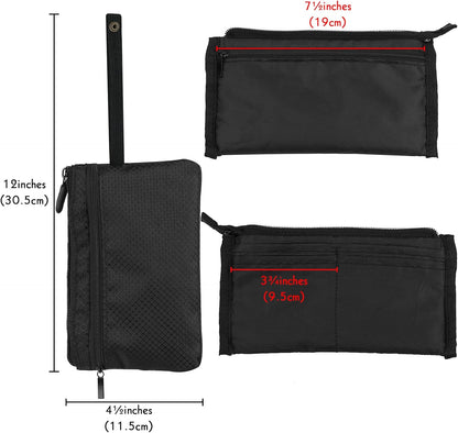 Travel Wallet with Hidden Safe Pocket, Passport Wallet with Metal Snap Button for Cash, Credit Cards and Travel Documents, Money Belt for Travel Women and Men Hidden