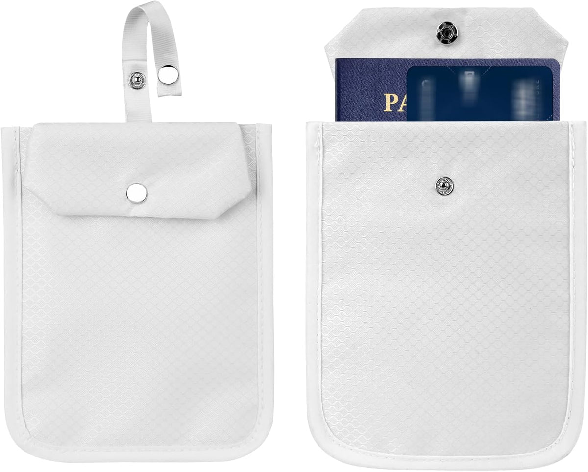 Travel Wallet with Hidden Safe Pocket, Passport Wallet with Metal Snap Button for Cash, Credit Cards and Travel Documents, Money Belt for Travel Women and Men Hidden