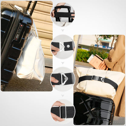 2-in-1 Travel Belt for Luggage Straps Add a Bag Bungees Suitcase Luggage Strap Over Handle Suitcases Belt for Carry On Bag Adjustable Backpack Attachment Airport Travel Accessories Orange