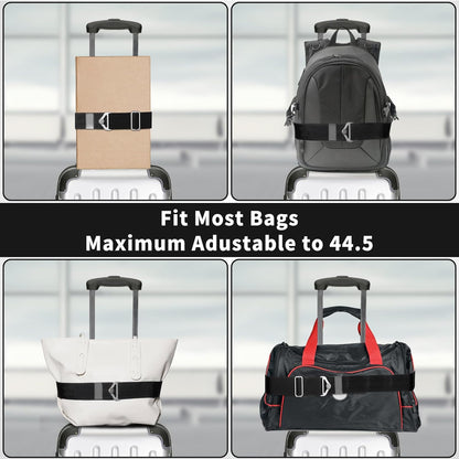 2-in-1 Travel Belt for Luggage Straps Add a Bag Bungees Suitcase Luggage Strap Over Handle Suitcases Belt for Carry On Bag Adjustable Backpack Attachment Airport Travel Accessories Orange