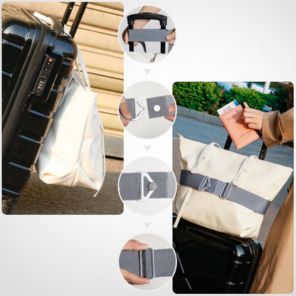2-in-1 Travel Belt for Luggage Straps Add a Bag Bungees Suitcase Luggage Strap Over Handle Suitcases Belt for Carry On Bag Adjustable Backpack Attachment Airport Travel Accessories Orange