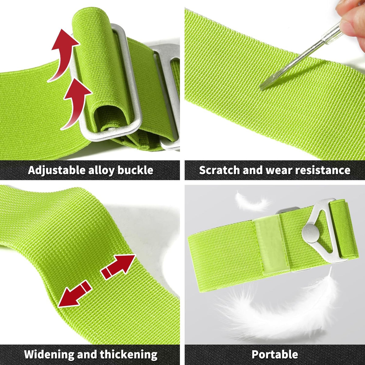 2-in-1 Travel Belt for Luggage Straps Add a Bag Bungees Suitcase Luggage Strap Over Handle Suitcases Belt for Carry On Bag Adjustable Backpack Attachment Airport Travel Accessories Orange