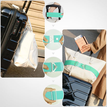 2-in-1 Travel Belt for Luggage Straps Add a Bag Bungees Suitcase Luggage Strap Over Handle Suitcases Belt for Carry On Bag Adjustable Backpack Attachment Airport Travel Accessories Orange