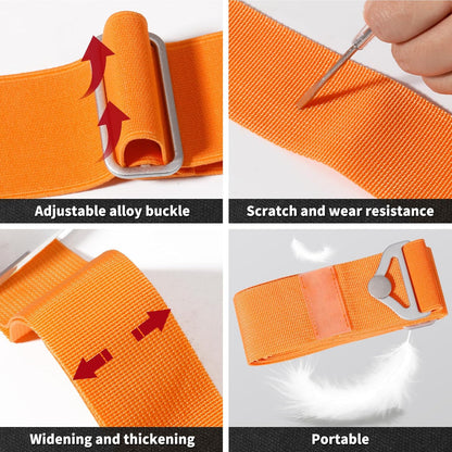 2-in-1 Travel Belt for Luggage Straps Add a Bag Bungees Suitcase Luggage Strap Over Handle Suitcases Belt for Carry On Bag Adjustable Backpack Attachment Airport Travel Accessories Orange