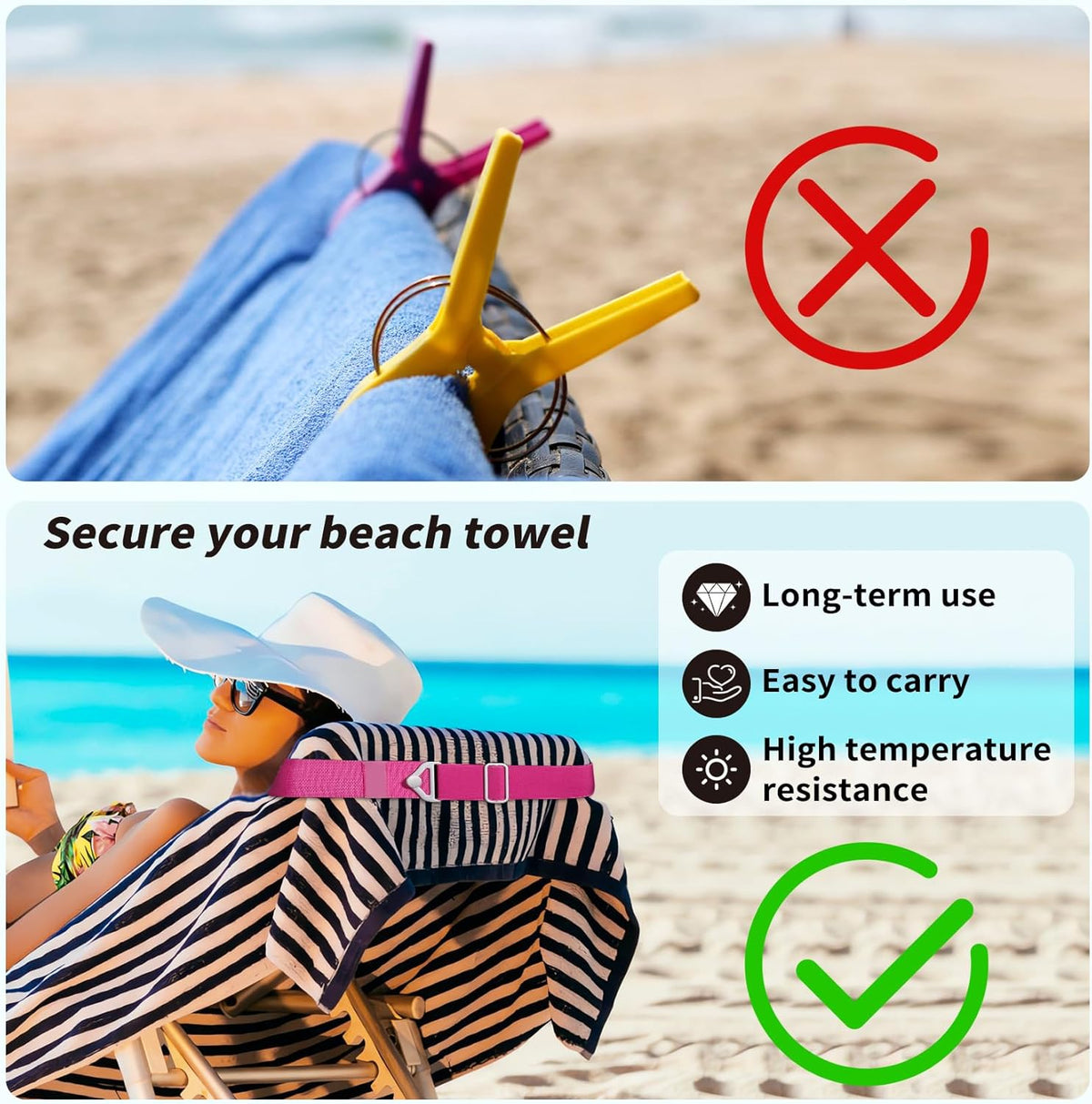 2-in-1 Travel Belt for Luggage Straps Add a Bag Bungees Suitcase Luggage Strap Over Handle Suitcases Belt for Carry On Bag Adjustable Backpack Attachment Airport Travel Accessories Orange