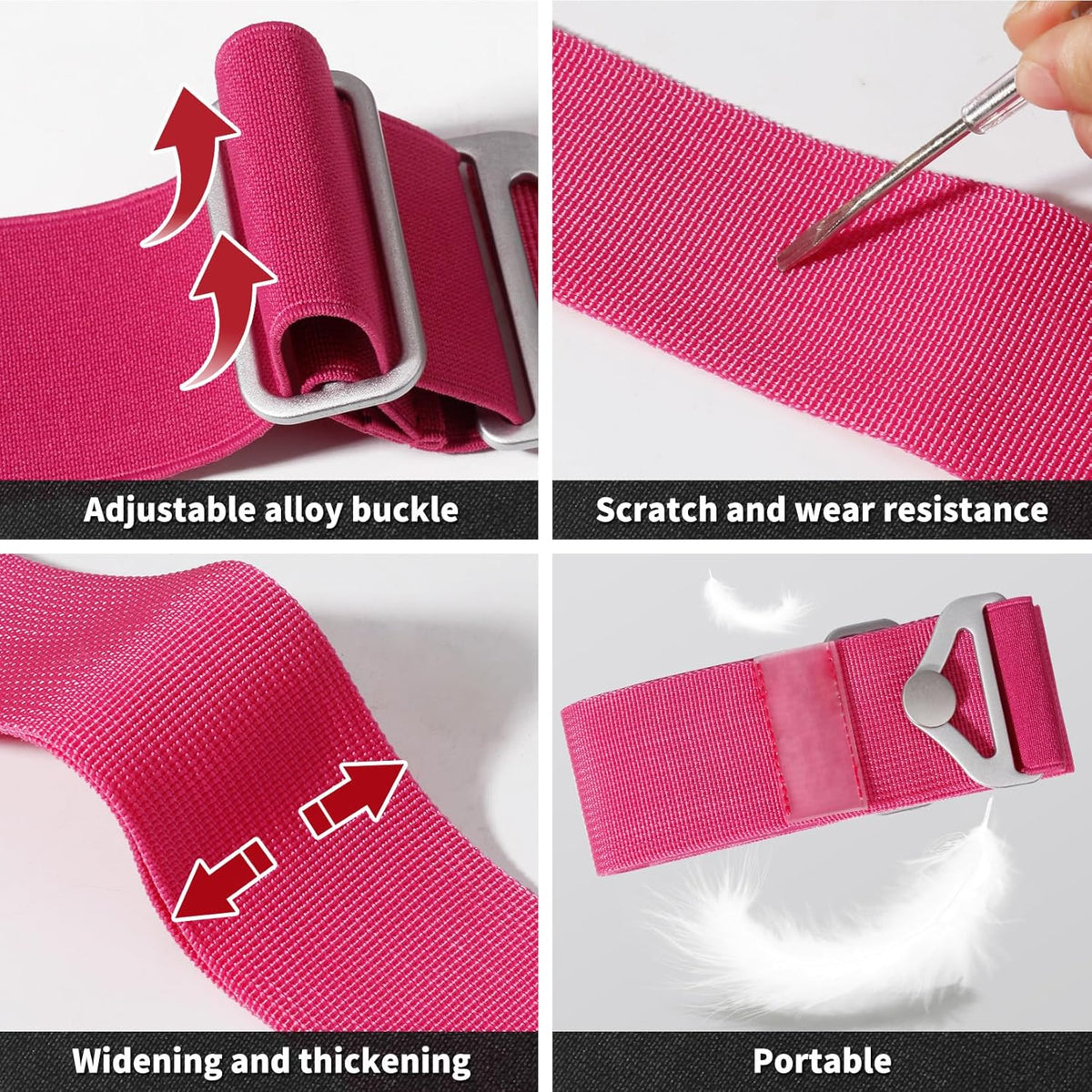 2-in-1 Travel Belt for Luggage Straps Add a Bag Bungees Suitcase Luggage Strap Over Handle Suitcases Belt for Carry On Bag Adjustable Backpack Attachment Airport Travel Accessories Orange