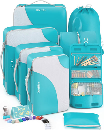 Packing Cubes for Travel,Turquoise
