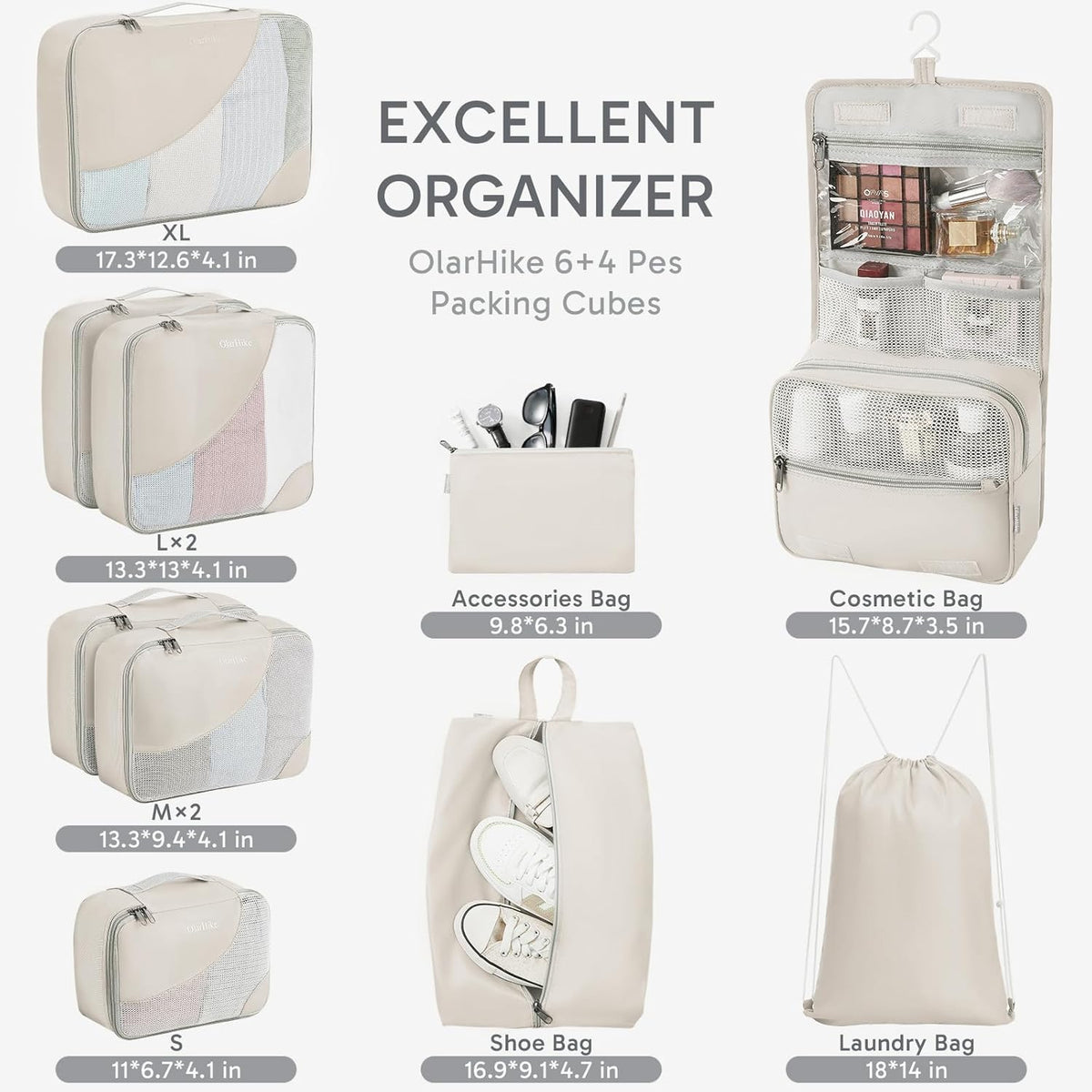 Packing Cubes for Travel,Turquoise