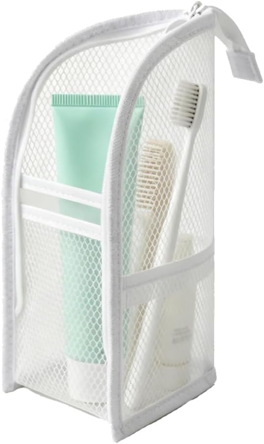 Portable Standing Travel Toiletry Bag,Foldable Waterproof Travel Makeup Bag | Thickened Clear Cosmetic Bag for Travel & Bathroom,Breathable Hanging Travel Toiletry Bag for Cosmetic,Toothbrush,Toothpaste