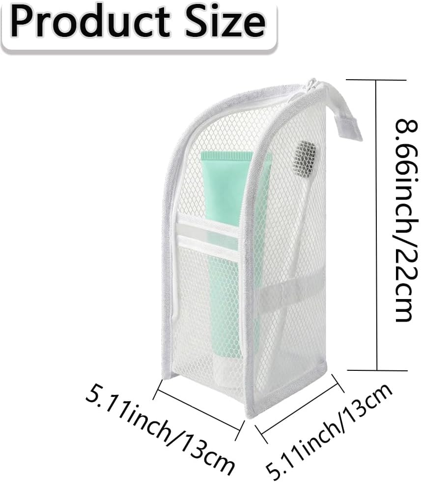Portable Standing Travel Toiletry Bag,Foldable Waterproof Travel Makeup Bag | Thickened Clear Cosmetic Bag for Travel & Bathroom,Breathable Hanging Travel Toiletry Bag for Cosmetic,Toothbrush,Toothpaste