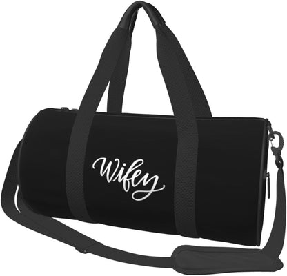 Wifey Convertible Garment Bag with Shoulder Strap, Carry on Garment Duffel Bag for Men Women - Rolling Foldable for Travel Luggage Bags (Black)