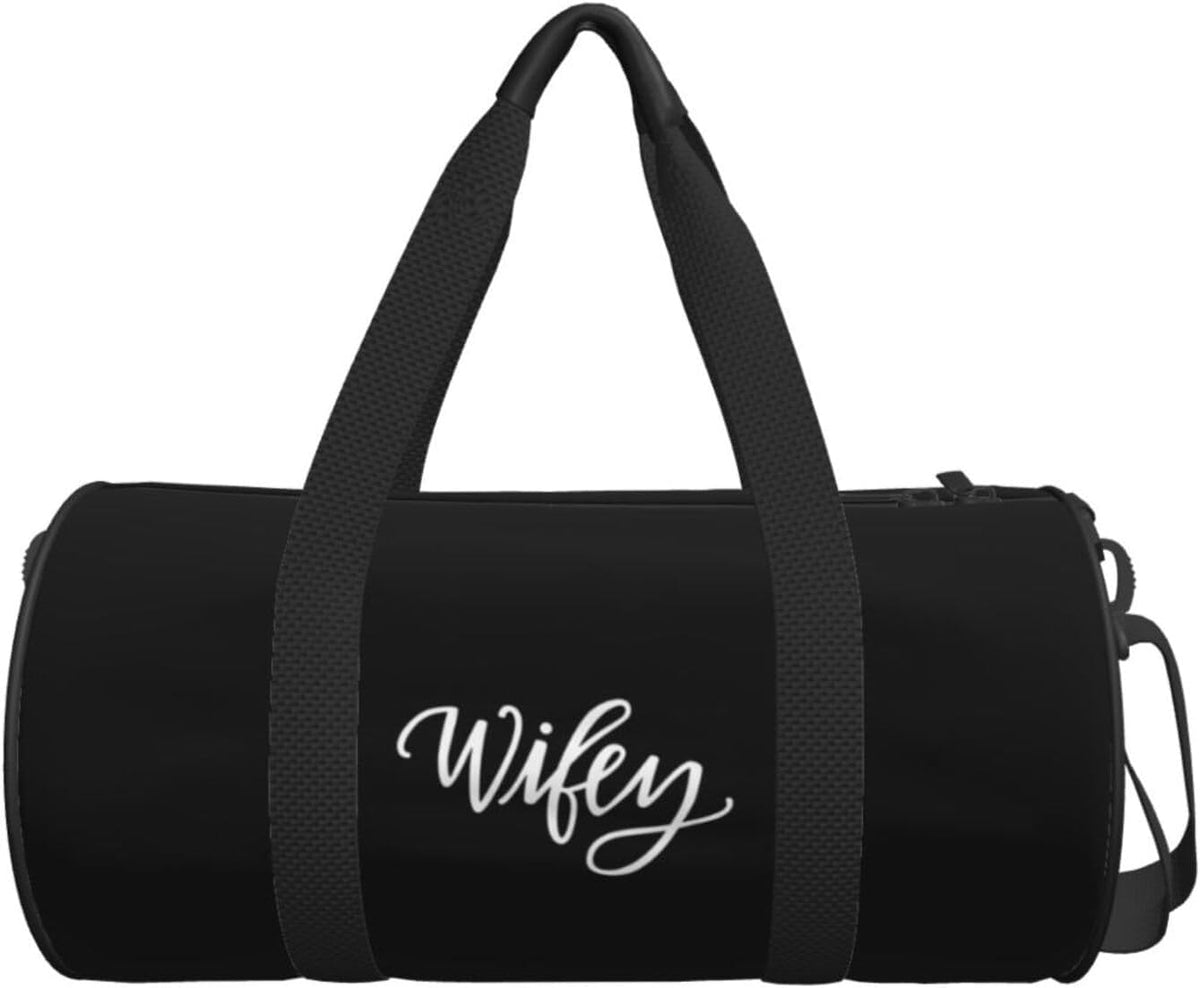 Wifey Convertible Garment Bag with Shoulder Strap, Carry on Garment Duffel Bag for Men Women - Rolling Foldable for Travel Luggage Bags (Black)
