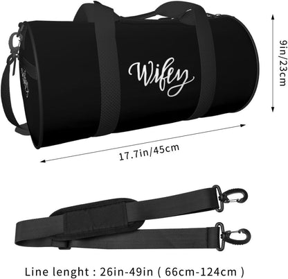 Wifey Convertible Garment Bag with Shoulder Strap, Carry on Garment Duffel Bag for Men Women - Rolling Foldable for Travel Luggage Bags (Black)