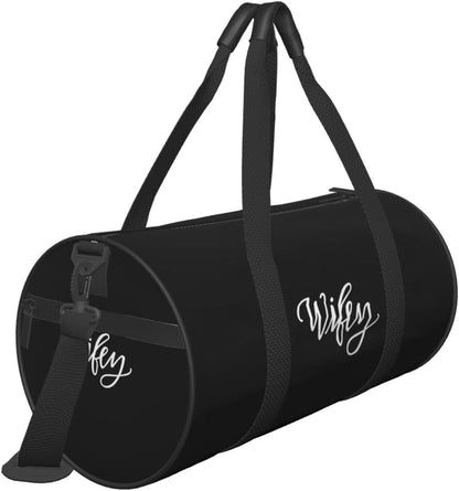 Wifey Convertible Garment Bag with Shoulder Strap, Carry on Garment Duffel Bag for Men Women - Rolling Foldable for Travel Luggage Bags (Black)