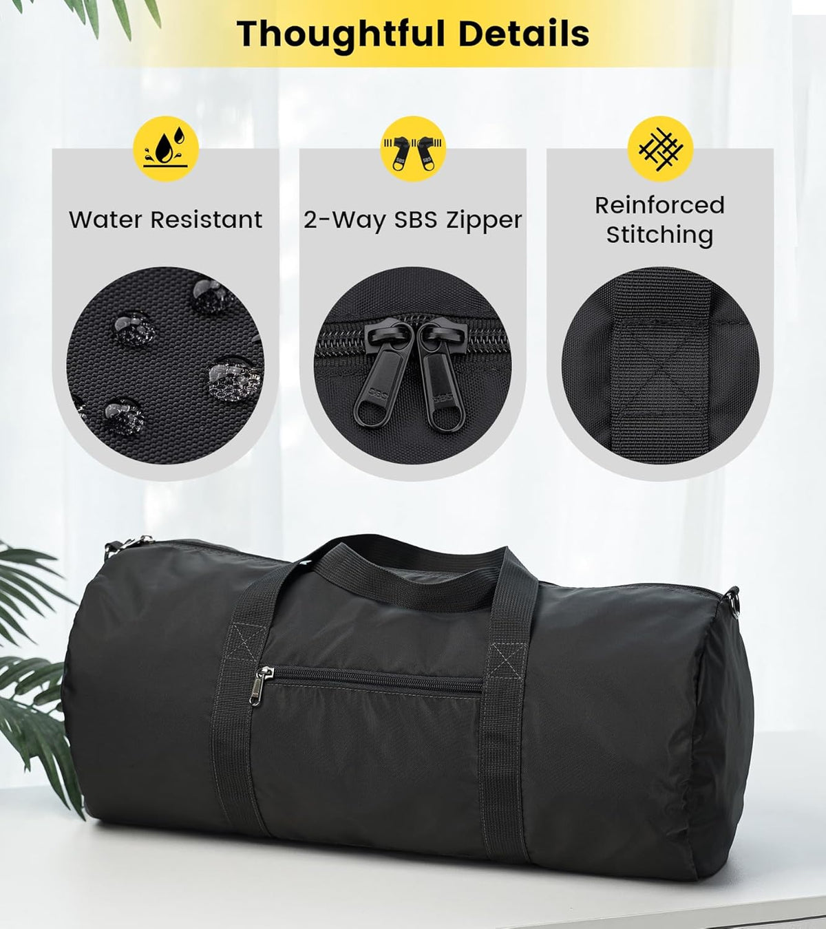 Duffel Bag 20-24-28 Inches Foldable Gym Bag for Men Women Duffle Bag Lightweight with Inner Pocket for Travel Sports