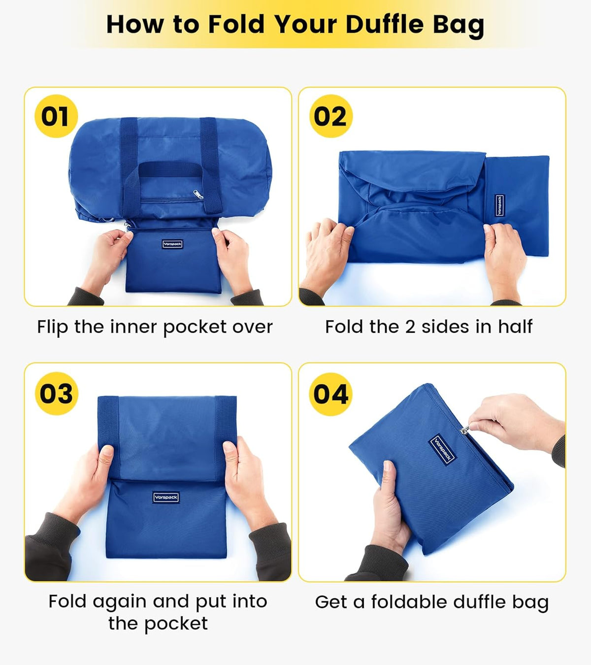 Duffel Bag 20-24-28 Inches Foldable Gym Bag for Men Women Duffle Bag Lightweight with Inner Pocket for Travel Sports