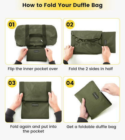 Duffel Bag 20-24-28 Inches Foldable Gym Bag for Men Women Duffle Bag Lightweight with Inner Pocket for Travel Sports