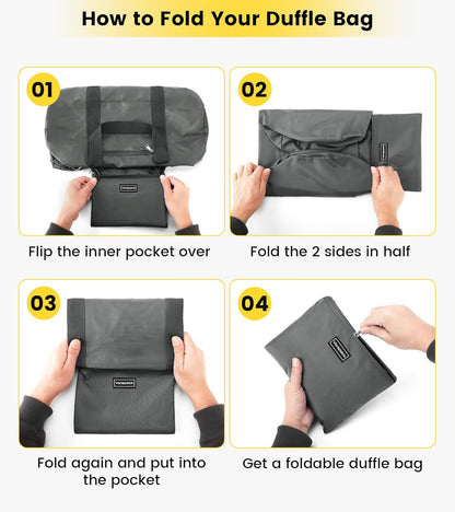 Duffel Bag 20-24-28 Inches Foldable Gym Bag for Men Women Duffle Bag Lightweight with Inner Pocket for Travel Sports