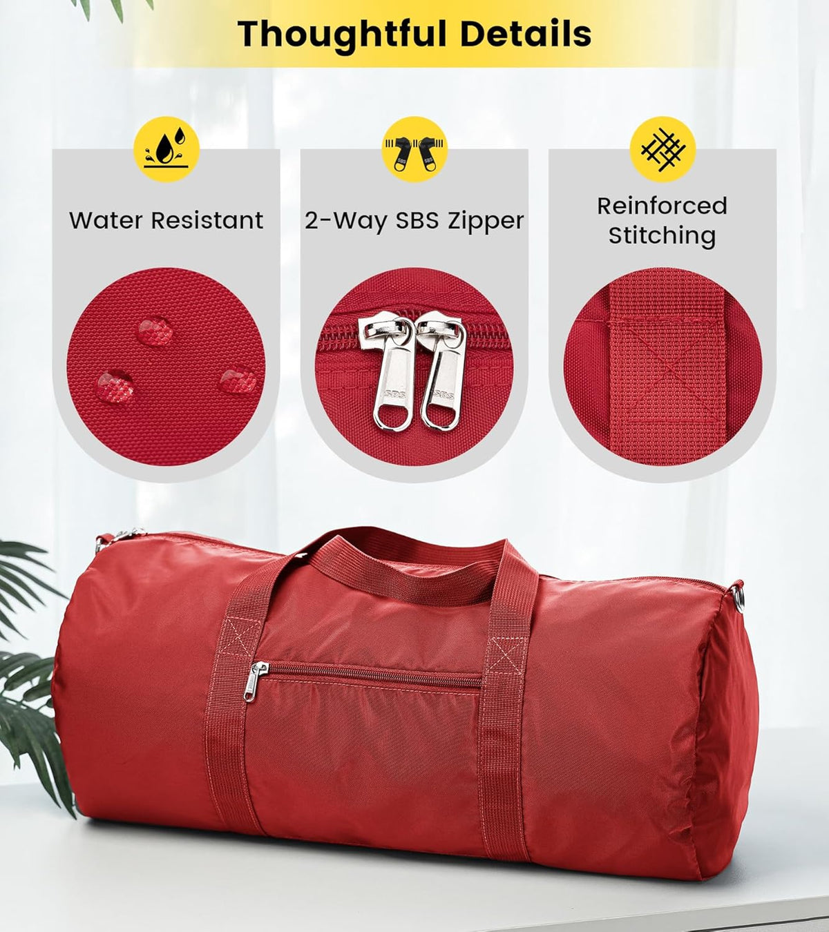 Duffel Bag 20-24-28 Inches Foldable Gym Bag for Men Women Duffle Bag Lightweight with Inner Pocket for Travel Sports