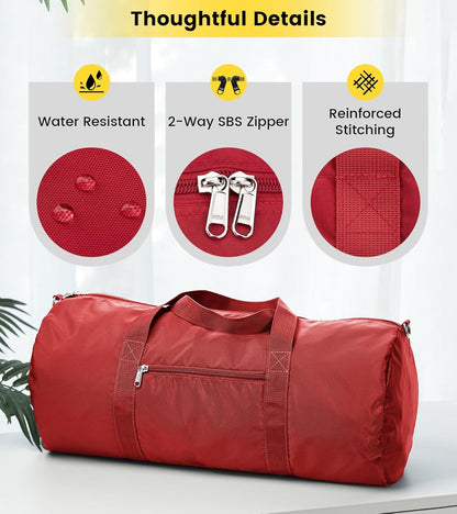 Duffel Bag 20-24-28 Inches Foldable Gym Bag for Men Women Duffle Bag Lightweight with Inner Pocket for Travel Sports