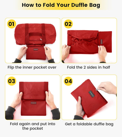 Duffel Bag 20-24-28 Inches Foldable Gym Bag for Men Women Duffle Bag Lightweight with Inner Pocket for Travel Sports