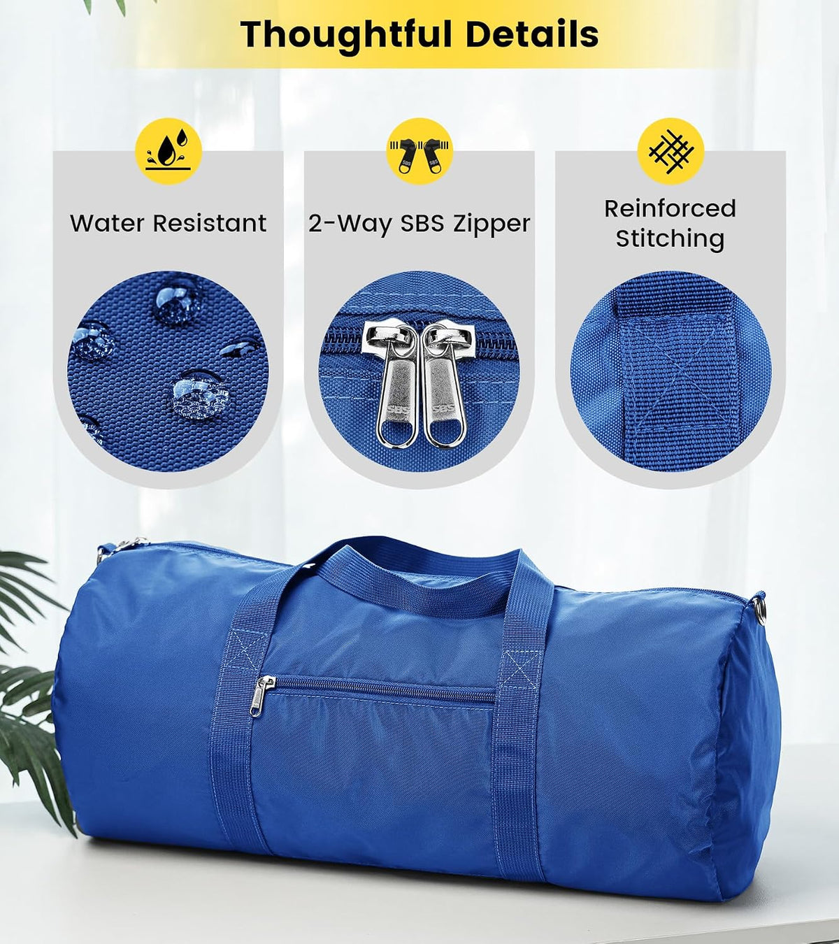 Duffel Bag 20-24-28 Inches Foldable Gym Bag for Men Women Duffle Bag Lightweight with Inner Pocket for Travel Sports