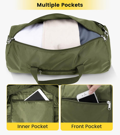 Duffel Bag 20-24-28 Inches Foldable Gym Bag for Men Women Duffle Bag Lightweight with Inner Pocket for Travel Sports