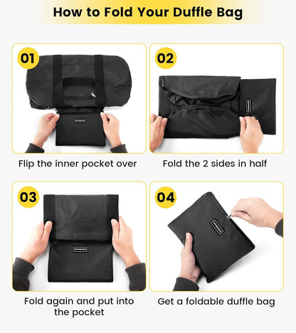 Duffel Bag 20-24-28 Inches Foldable Gym Bag for Men Women Duffle Bag Lightweight with Inner Pocket for Travel Sports