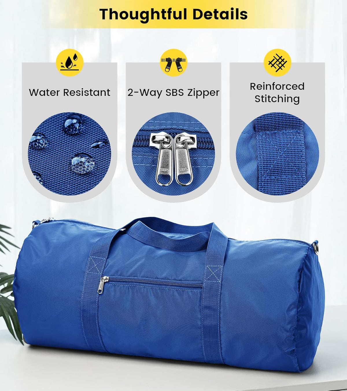 Duffel Bag 20-24-28 Inches Foldable Gym Bag for Men Women Duffle Bag Lightweight with Inner Pocket for Travel Sports
