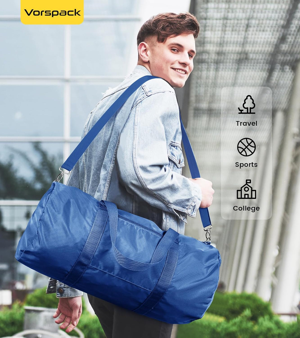 Duffel Bag 20-24-28 Inches Foldable Gym Bag for Men Women Duffle Bag Lightweight with Inner Pocket for Travel Sports