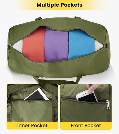 Duffel Bag 20-24-28 Inches Foldable Gym Bag for Men Women Duffle Bag Lightweight with Inner Pocket for Travel Sports