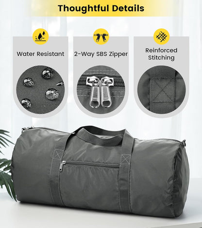 Duffel Bag 20-24-28 Inches Foldable Gym Bag for Men Women Duffle Bag Lightweight with Inner Pocket for Travel Sports