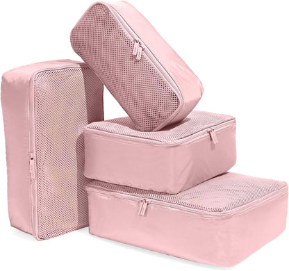 Insider Packing Cubes Set of 4 – Lightweight Travel Organizers for Luggage, Suitcases & Carry-On Bags, Jet Black