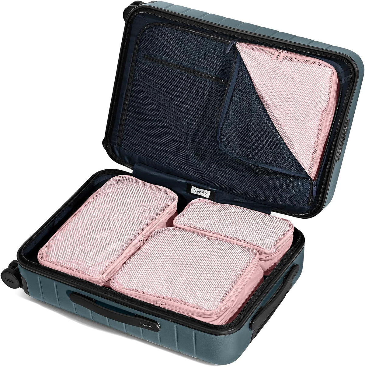 Insider Packing Cubes Set of 4 – Lightweight Travel Organizers for Luggage, Suitcases & Carry-On Bags, Jet Black