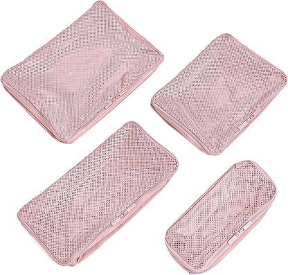 Insider Packing Cubes Set of 4 – Lightweight Travel Organizers for Luggage, Suitcases & Carry-On Bags, Jet Black