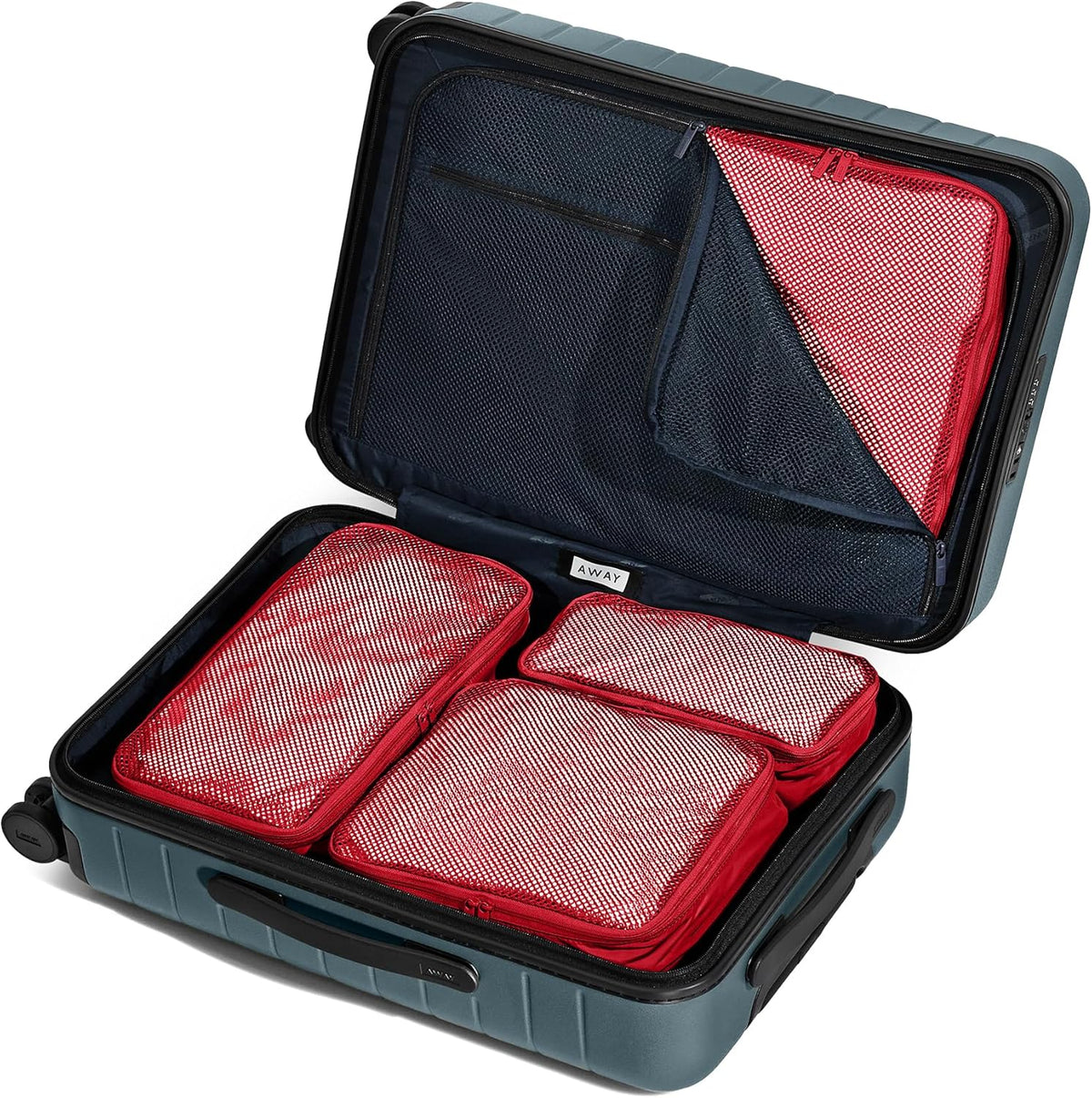 Insider Packing Cubes Set of 4 – Lightweight Travel Organizers for Luggage, Suitcases & Carry-On Bags, Jet Black