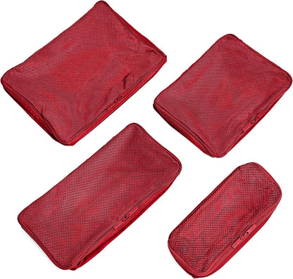 Insider Packing Cubes Set of 4 – Lightweight Travel Organizers for Luggage, Suitcases & Carry-On Bags, Jet Black