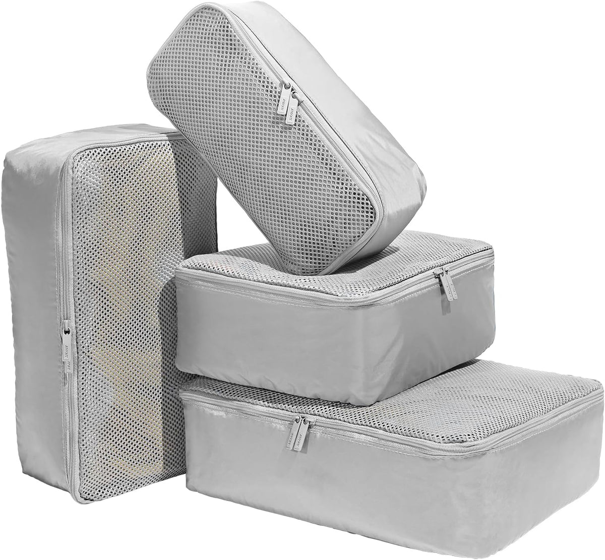 Insider Packing Cubes Set of 4 – Lightweight Travel Organizers for Luggage, Suitcases & Carry-On Bags, Jet Black