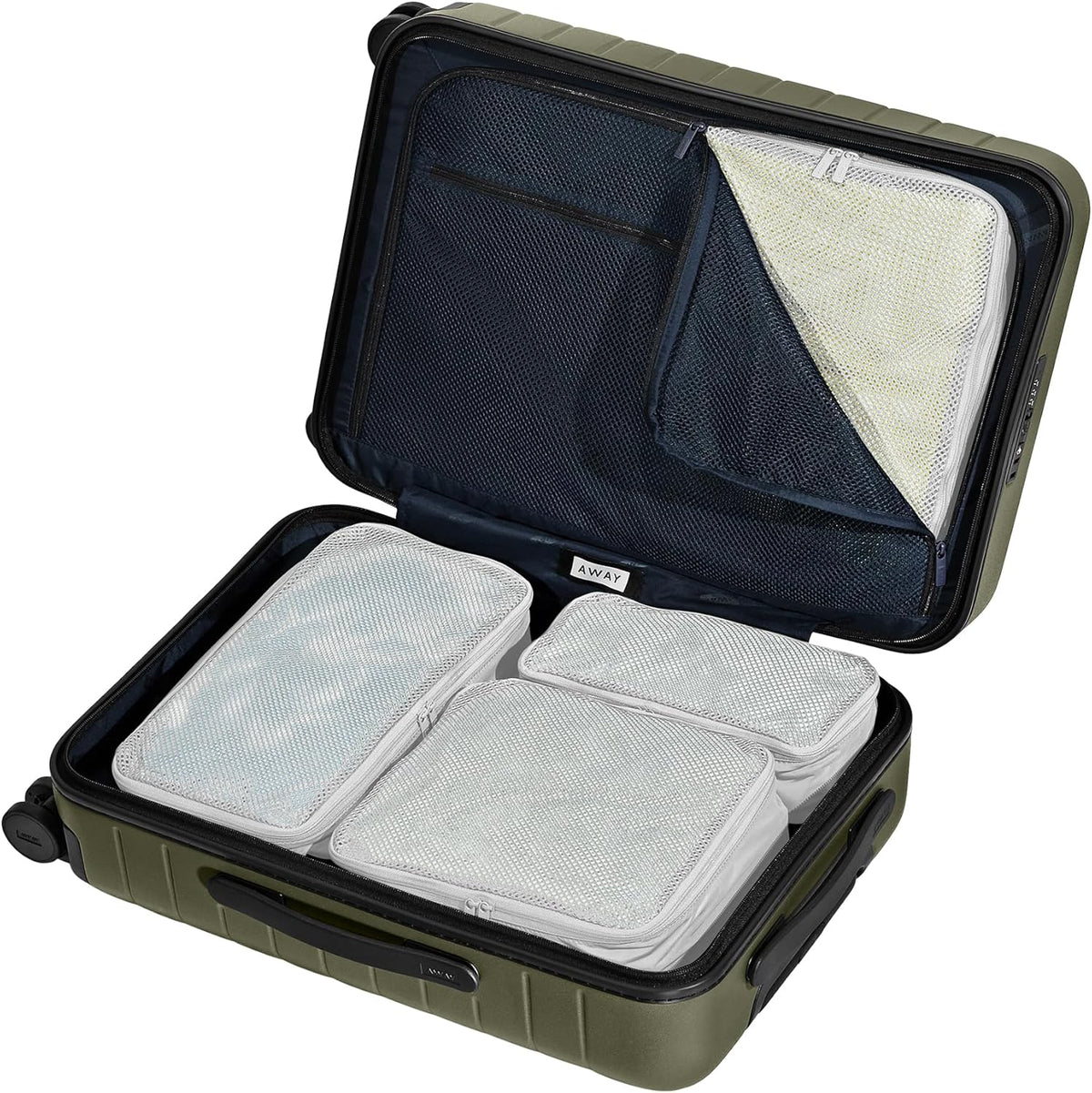 Insider Packing Cubes Set of 4 – Lightweight Travel Organizers for Luggage, Suitcases & Carry-On Bags, Jet Black