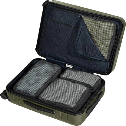 Insider Packing Cubes Set of 4 – Lightweight Travel Organizers for Luggage, Suitcases & Carry-On Bags, Jet Black