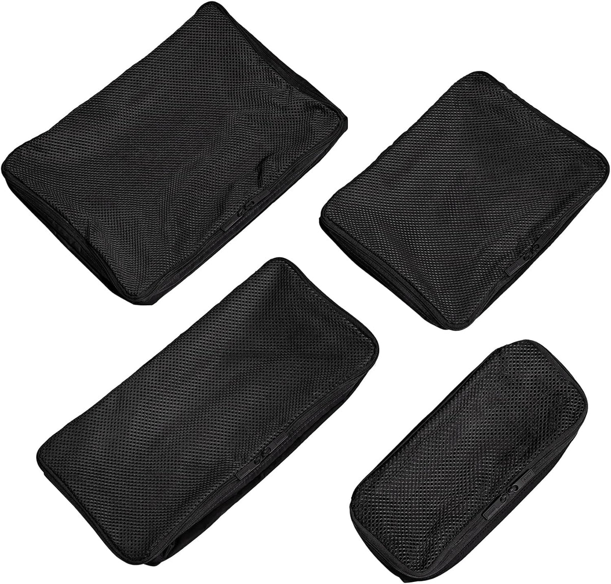 Insider Packing Cubes Set of 4 – Lightweight Travel Organizers for Luggage, Suitcases & Carry-On Bags, Jet Black