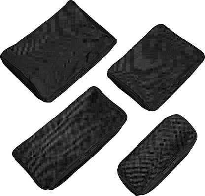 Insider Packing Cubes Set of 4 – Lightweight Travel Organizers for Luggage, Suitcases & Carry-On Bags, Jet Black
