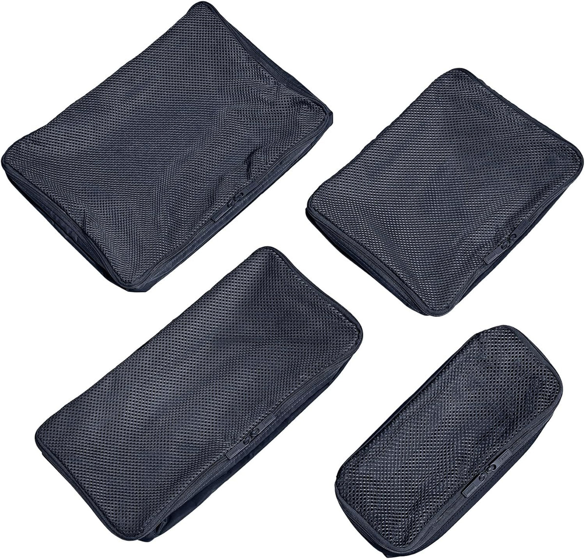 Insider Packing Cubes Set of 4 – Lightweight Travel Organizers for Luggage, Suitcases & Carry-On Bags, Jet Black