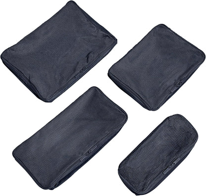Insider Packing Cubes Set of 4 – Lightweight Travel Organizers for Luggage, Suitcases & Carry-On Bags, Jet Black
