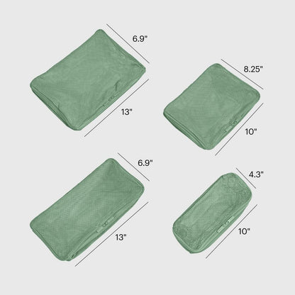 Insider Packing Cubes Set of 4 – Lightweight Travel Organizers for Luggage, Suitcases & Carry-On Bags, Jet Black