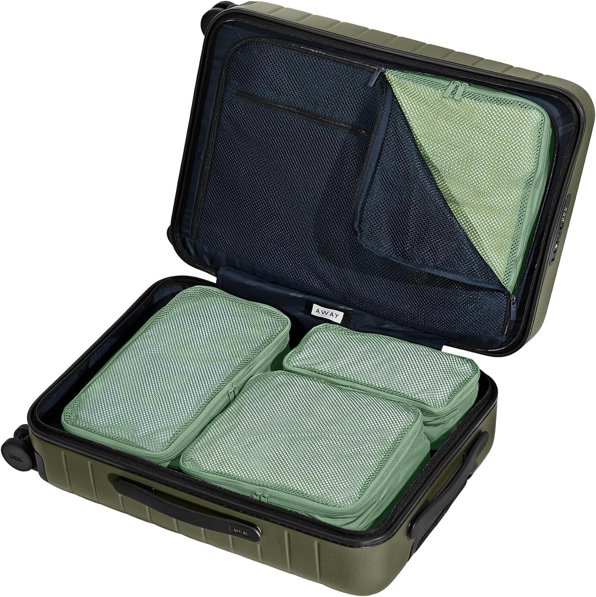 Insider Packing Cubes Set of 4 – Lightweight Travel Organizers for Luggage, Suitcases & Carry-On Bags, Jet Black