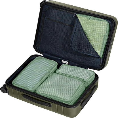 Insider Packing Cubes Set of 4 – Lightweight Travel Organizers for Luggage, Suitcases & Carry-On Bags, Jet Black