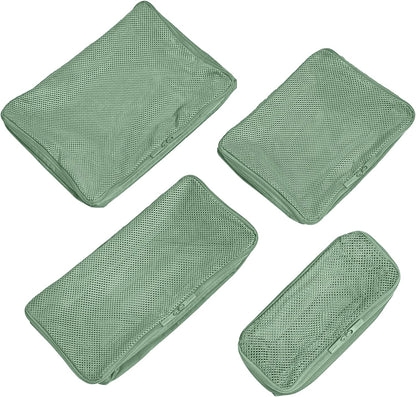 Insider Packing Cubes Set of 4 – Lightweight Travel Organizers for Luggage, Suitcases & Carry-On Bags, Jet Black